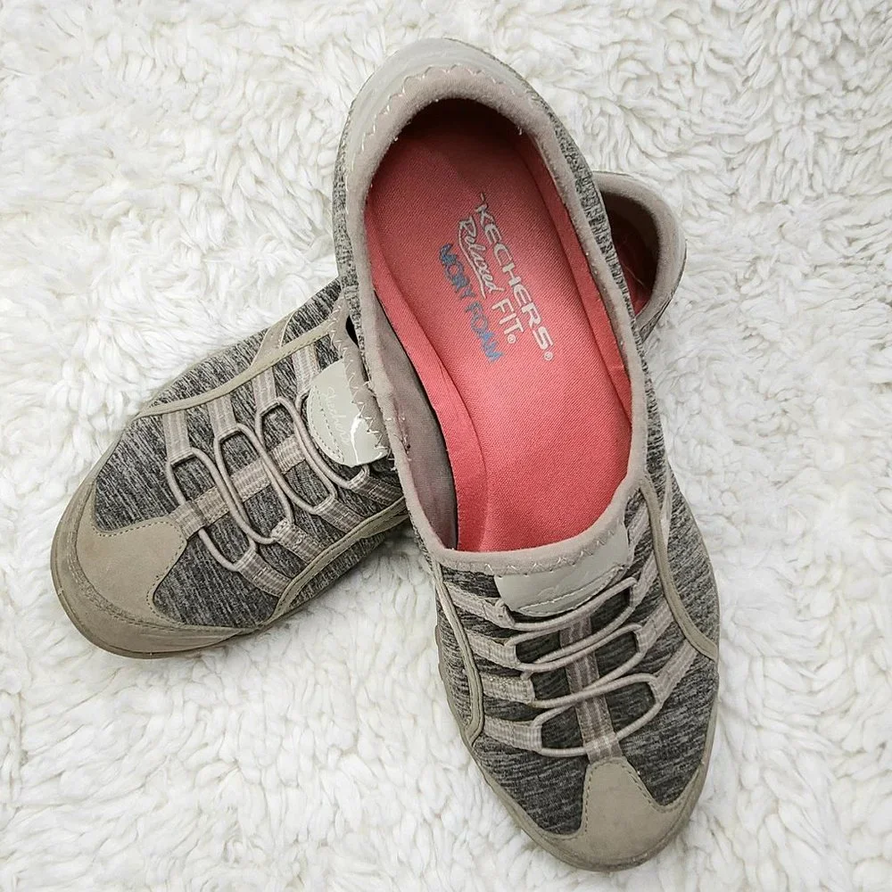 Skechers Relaxed Fit Memory Foam Breath Easy Shoes Sneakers Women's 7.5